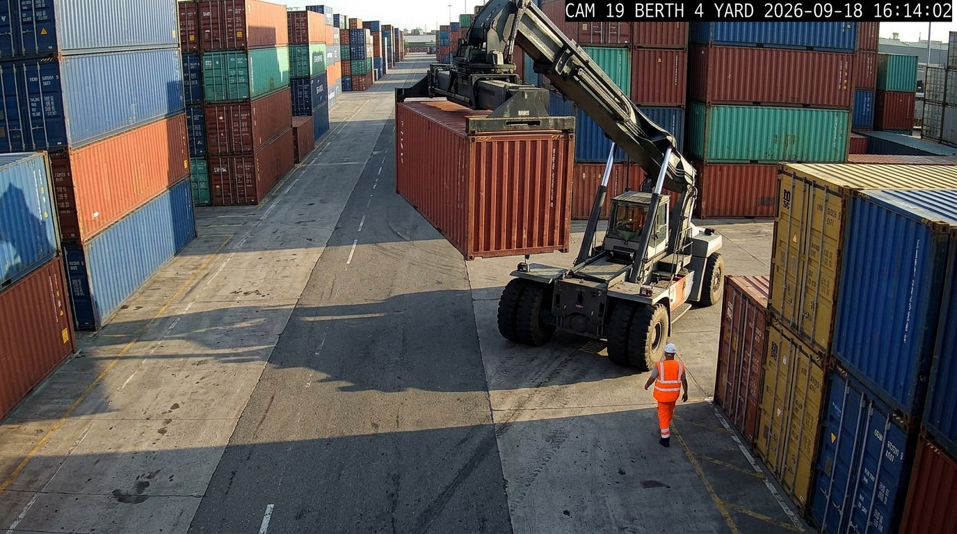 Seaport container terminal