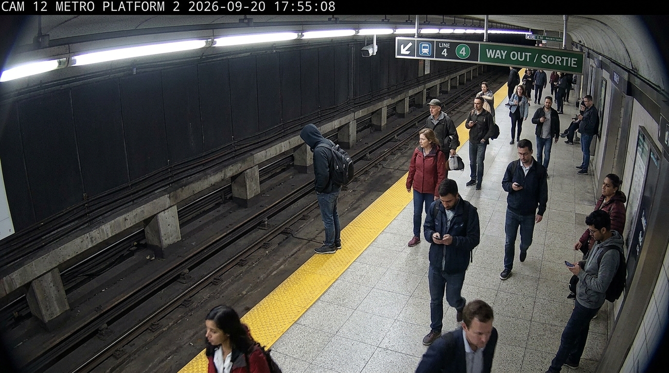 Metro train platform